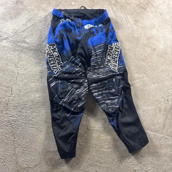 Vintage VTG Y2K Blue Black Metal Mulisha Moto Pants - Picture 3 of 8